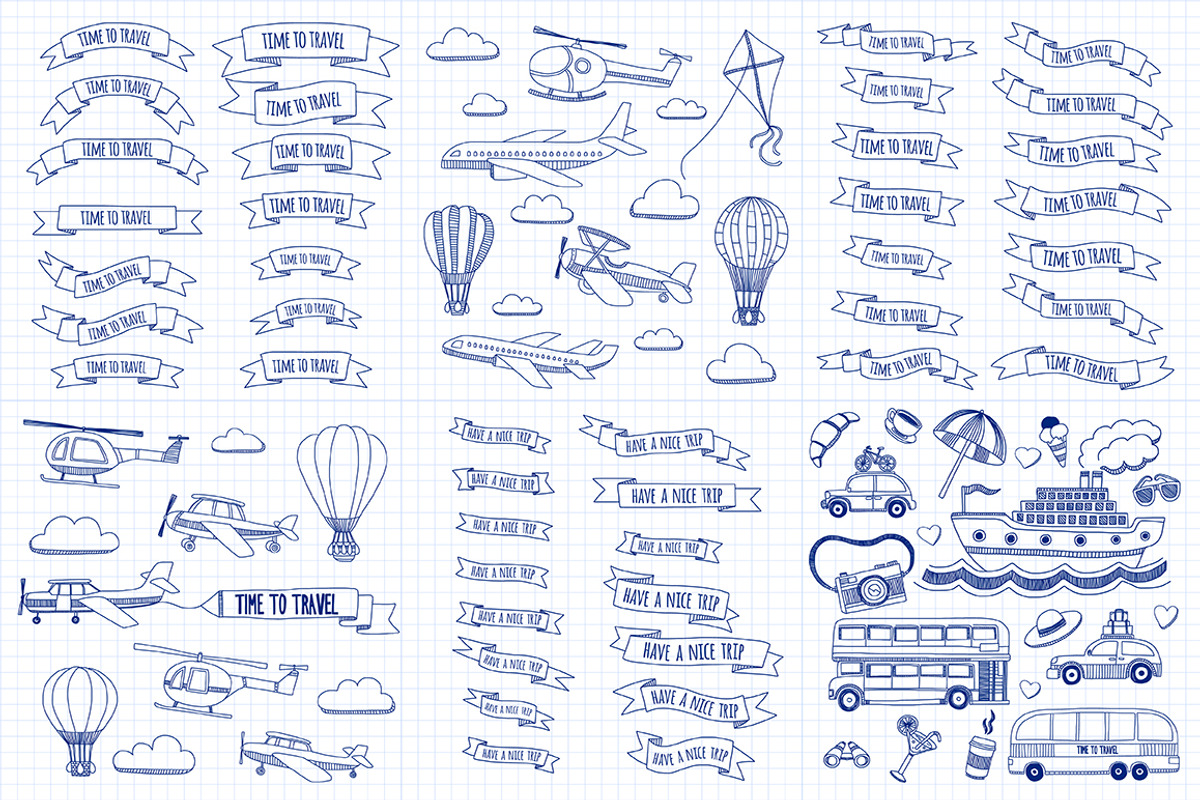 BIG BUNGLE Vector travel set, an Object Graphic by Art Loft (Photo 18 of 18)