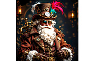 Steampunk Santa Claus, a Person Illustration by Sharon Schwalbe (Thumbnail 2 of 2)