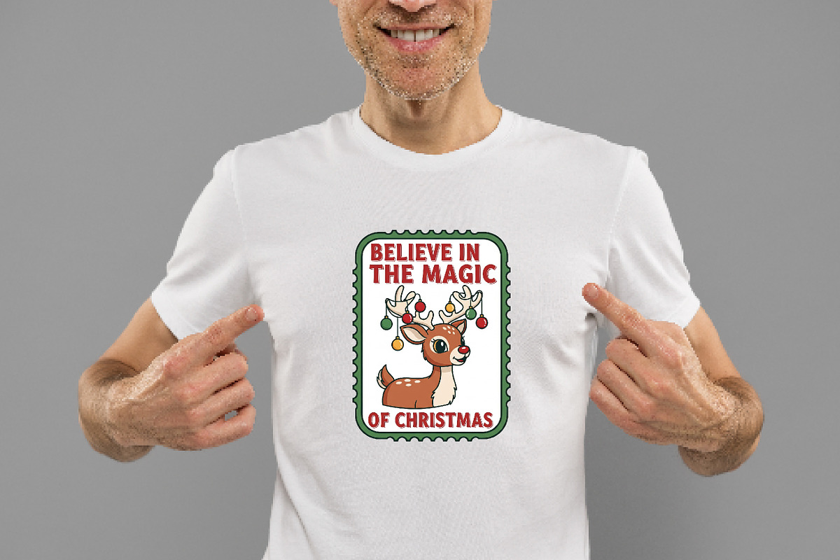 Christmas postage stamp Believe, an Illustration by Daily.Designs (Photo 4 of 5)