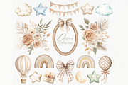Boho Baby, Teddy Bear Clipart, a Decorative Illustration by ClipArtCharm (Thumbnail 4 of 6)