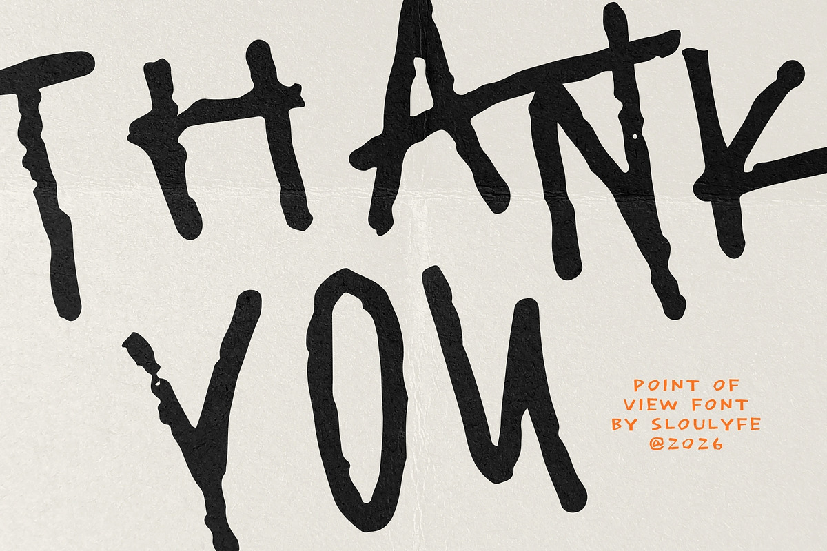 Point of View – Raw Hand-Drawn Font, a Handwritten Font by Sloulyfe (Photo 10 of 10)