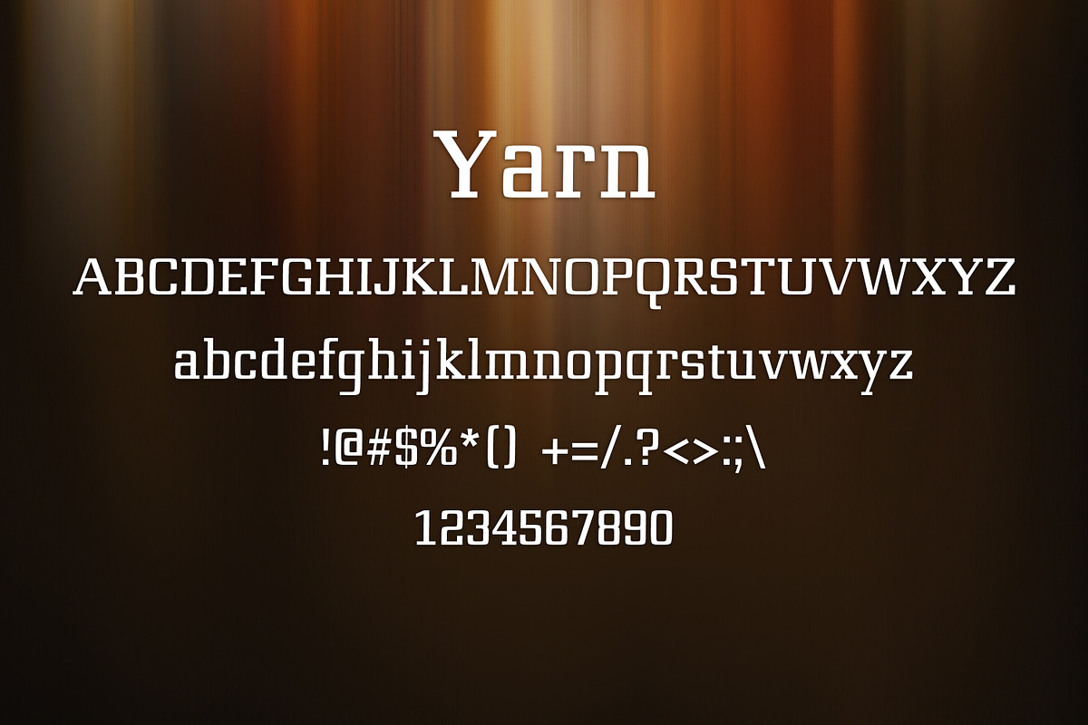 YARN font preview 2