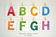 Watercolor Alphabet, letters, an Illustration by swiejko (Thumbnail 2 of 3)
