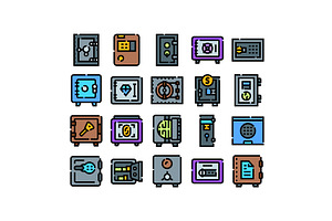 Safe boxes and vaults protecting, a Technology Illustration by pikepicture