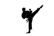 Dynamic martial arts kick silhouette, a Graphic by Amazin_art (Thumbnail 33 of 36)