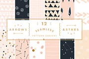 Arrows & Stars - Patterns, a Pattern Graphic by Shh! Maker Design (Thumbnail 1 of 2)