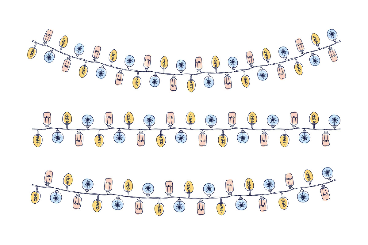 Christmas Doodle Garland Brush, a Brush Add-On by Lunarts Studio (Photo 6 of 6)