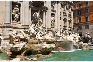 Trevi fountain in rome italy containing trevi, rome, and fountain, an Architecture Photo by Leonid Andronov