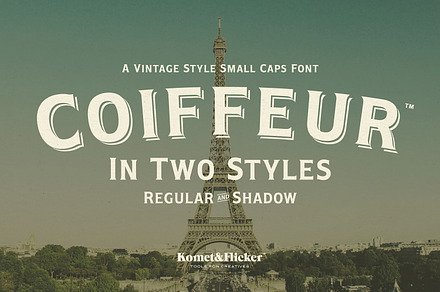 Coiffeur – A Vintage Style Font, a Font by Komet & Flicker