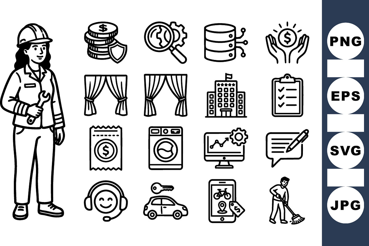 Professional Business Icon Set, an Illustration by designvectx (Photo 1 of 3)