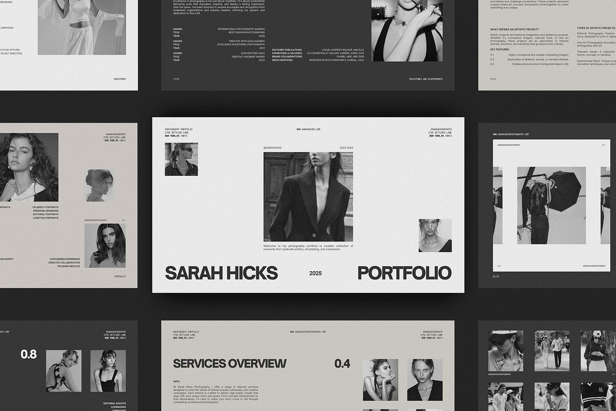 Photography Portfolio Canva Template, a Presentation Template by Amaré Creative (Photo 4 of 7)