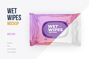 Wet Wipes with Cap mockup, a Cups & Container Mockup by easymock (Thumbnail 1 of 8)