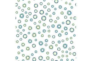 Vibrant Abstract Doodle Circles, an Illustration by BeOGraphic