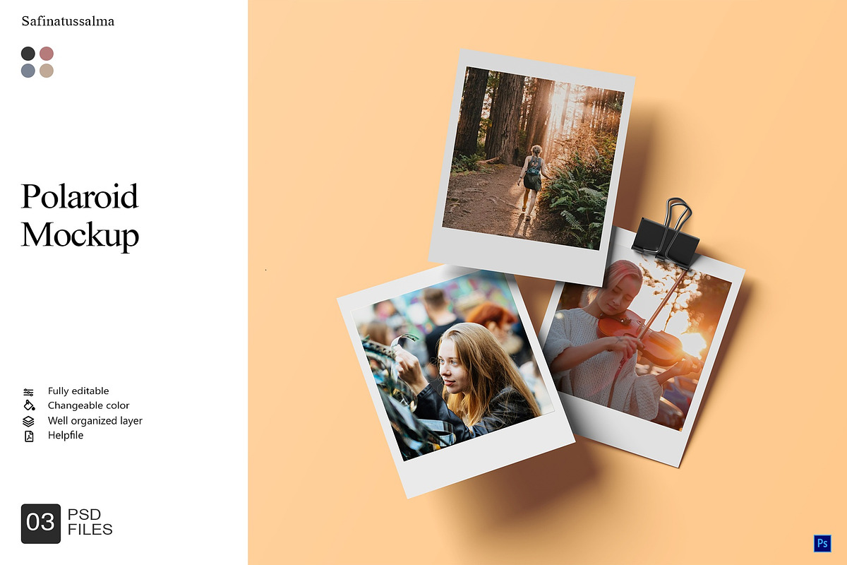 Polaroid Mockup, a Product Mockup by Sweetdady (Photo 1 of 4)