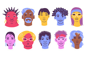 Contemporary portraits. Cartoon, an Object Illustration by YummyBuum