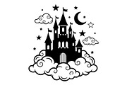 Fantasy Castle Cloud Moon Bundle, an Object Illustration by Gaye Art (Thumbnail 11 of 30)