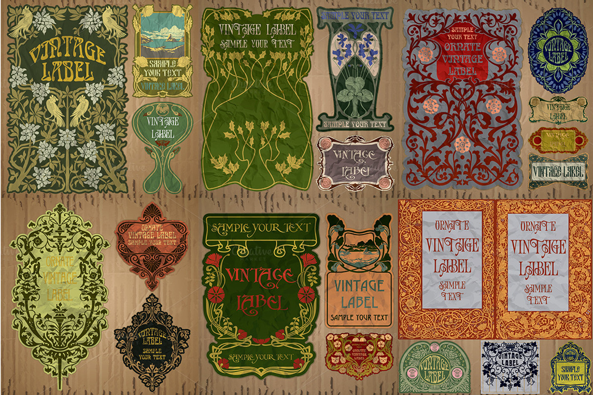 Covers Art Nouveau - mega set, a Decorative Illustration by Stanislav Kharchevskyi (Photo 4 of 10)