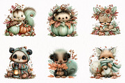 Fall Woodland Animal Clipart, a Seasonal Illustration by fashionaddict (Thumbnail 3 of 7)