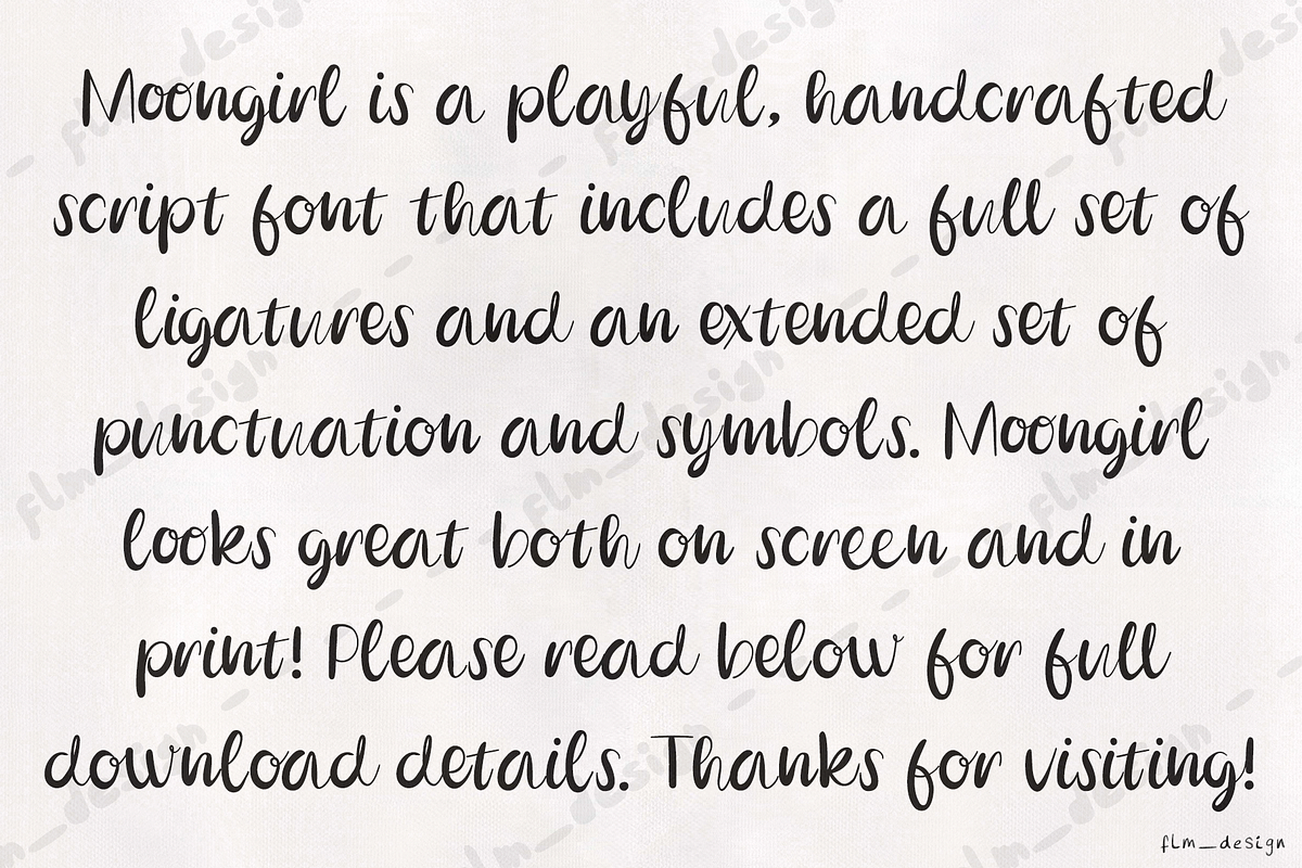 Moongirl Elegant Script Font, a Script Font by Flm__design (Photo 7 of 7)