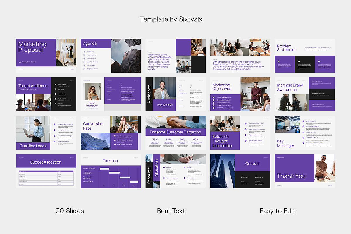 Ancala Marketing Proposal - PPT, a Presentation Template by Sixtemp (Photo 2 of 5)