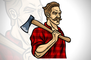 Lumberjack Cartoon Character Design