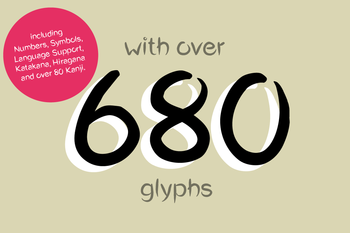 Okashi シ Typeface preview 8