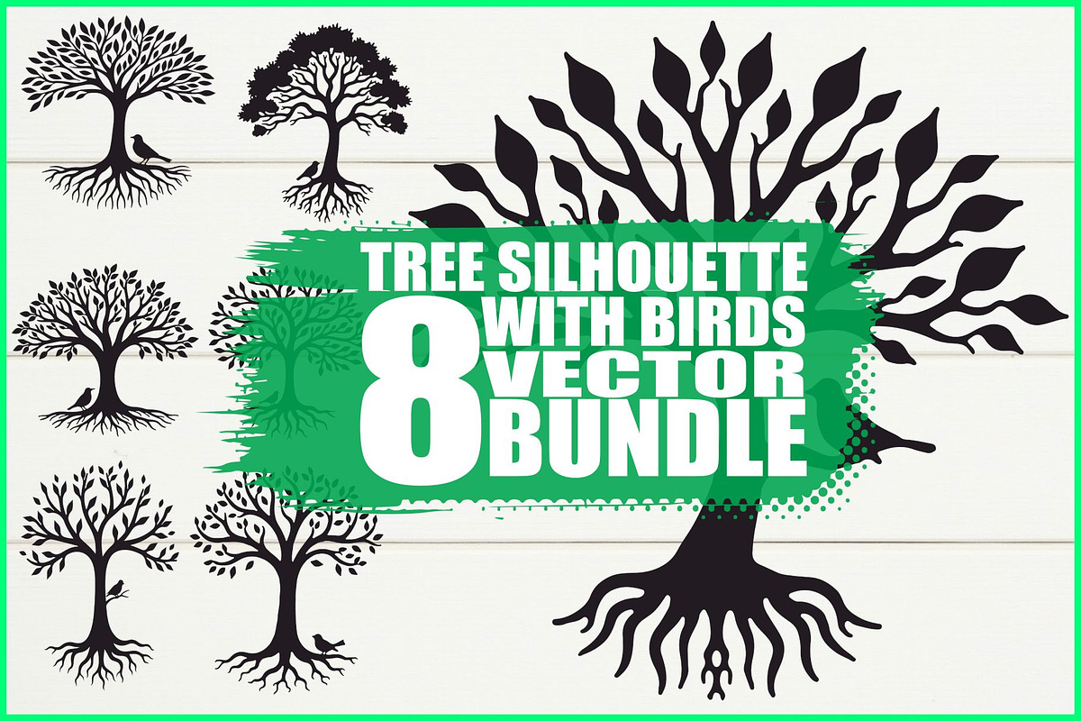 Nature Tree Vector Collection, an Illustration by BIPLOB EXPERT (Photo 1 of 9)