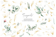 Mellow Greenery. Watercolor and Gold, a Decorative Illustration by Tinydew (Thumbnail 14 of 14)