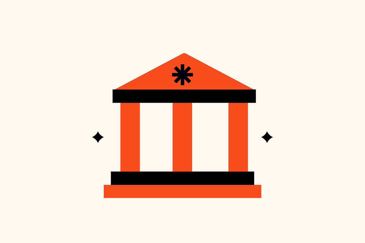 Bank flat vector illustration, a Finance Illustration by Visual Sanctum