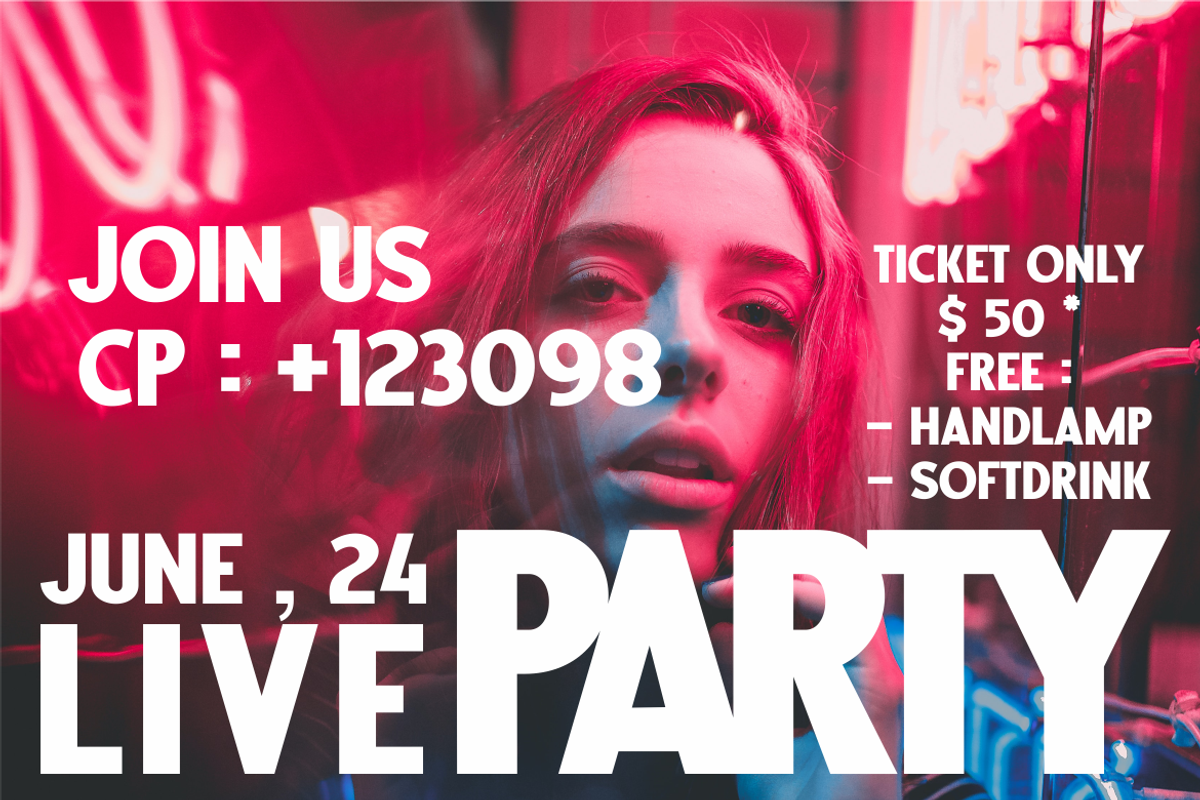 Mifont Party Live Music Font, a Sans Serif Font by Monoletter Studio (Photo 1 of 4)