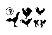 Rooster Chicken set Inspiration Logo, a Branding & Logo Template by Atlantis X Nurman Arbai (Thumbnail 1 of 2)