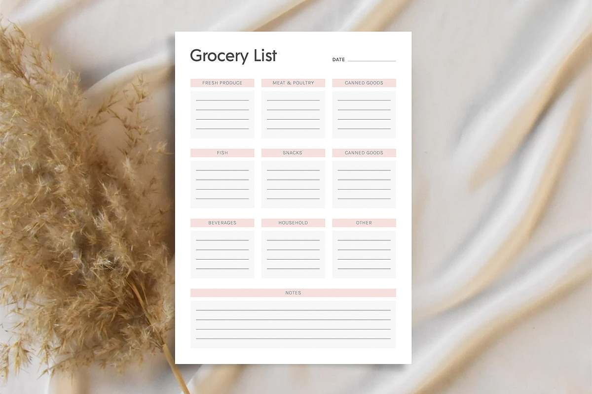 Grocery List, a Stationery Template by DesignDevisers (Photo 1 of 11)