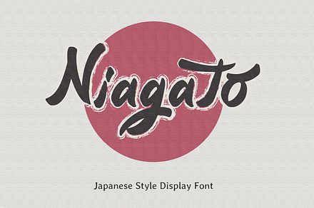 Niagato - Japanese Display Font, a Script Font by Attype