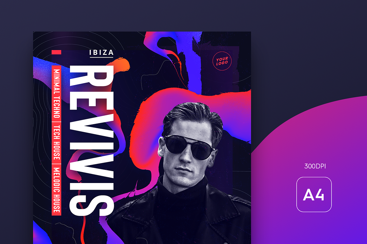 Gradient Party Flyer Template, a Flyer Template by Grand Design (Photo 3 of 3)