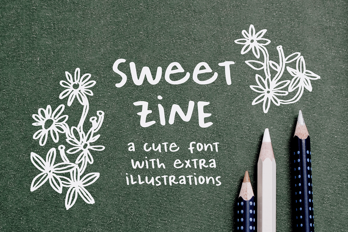 Sweet Zine Handwritten Font, a Sans Serif Font by Ana's Fonts (Photo 1 of 7)