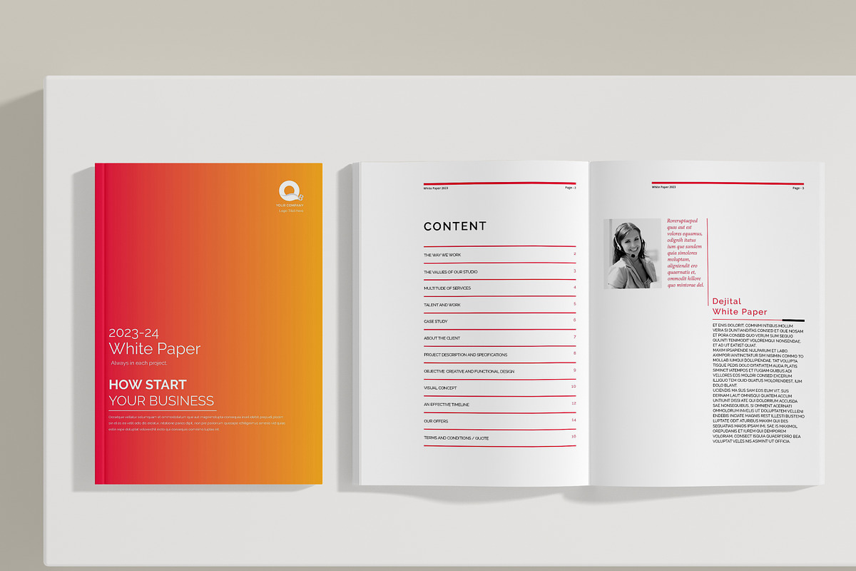 White Paper Template Word, a Brochure Template by obidullah_01 (Photo 2 of 8)