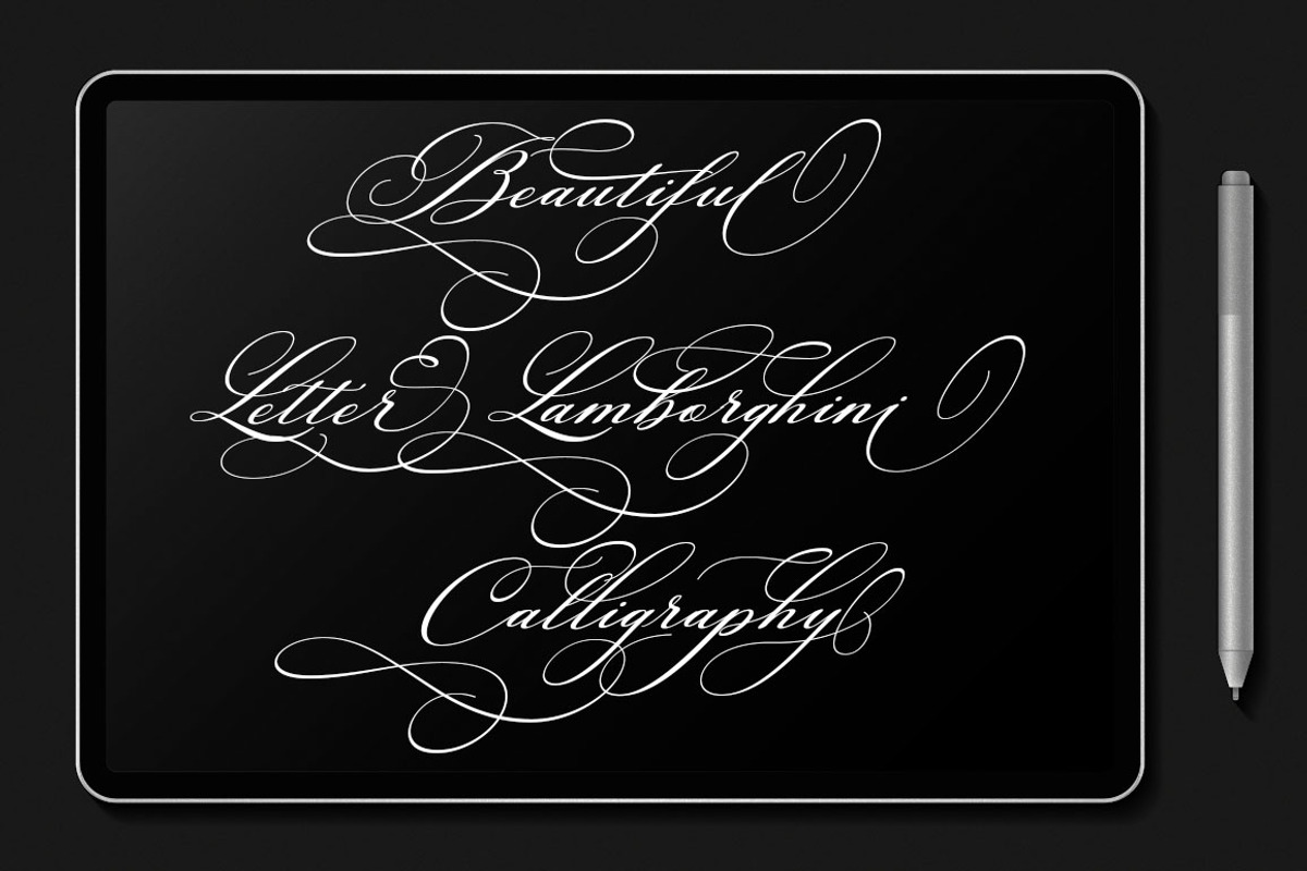 Lamborghini Script, a Script Font by Has_rizal (Photo 7 of 13)