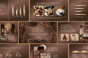 Luxury Brown PowerPoint Template, a Presentation Template by SKY CREATION