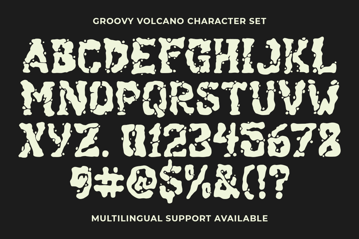 GF Volcano - Handdrawn Display Font, a Font by GroovyFontCo (Photo 7 of 7)