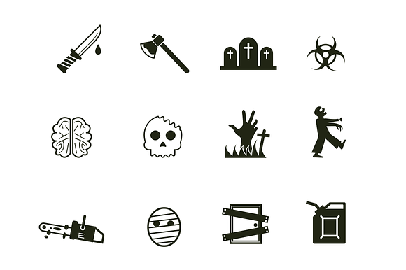 12 Zombie Icons preview 5