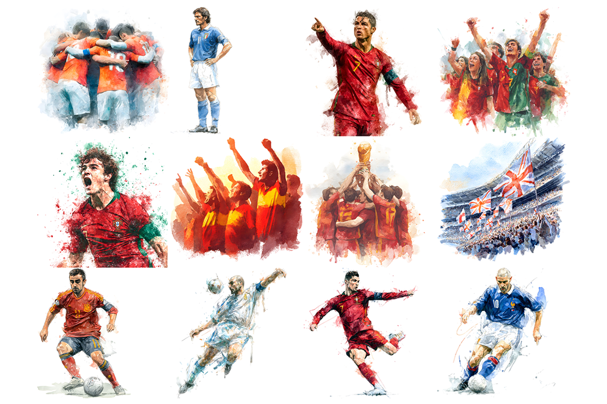 Europe Soccer Clipart Bundle, a Decorative Illustration by stickermadness (Photo 4 of 4)