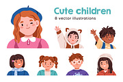Happy kids. Cute boys and girls set, a Person Illustration by Good Studio (Thumbnail 1 of 10)