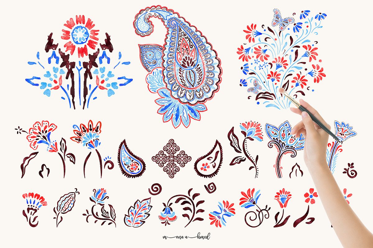 Paisley Moths collection, a Pattern Graphic by Mona Ahmed (Photo 8 of 11)