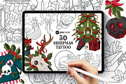 500+ PROCREATE STAMPS BUNDLE, a Brush Add-On by SecondOfJuly (Thumbnail 6 of 10)