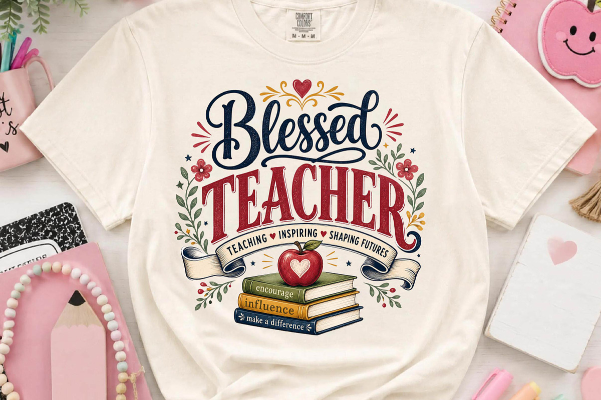 Teacher PNG Bundle, Back to School, a Seasonal Illustration by CreationArt (Photo 2 of 8)