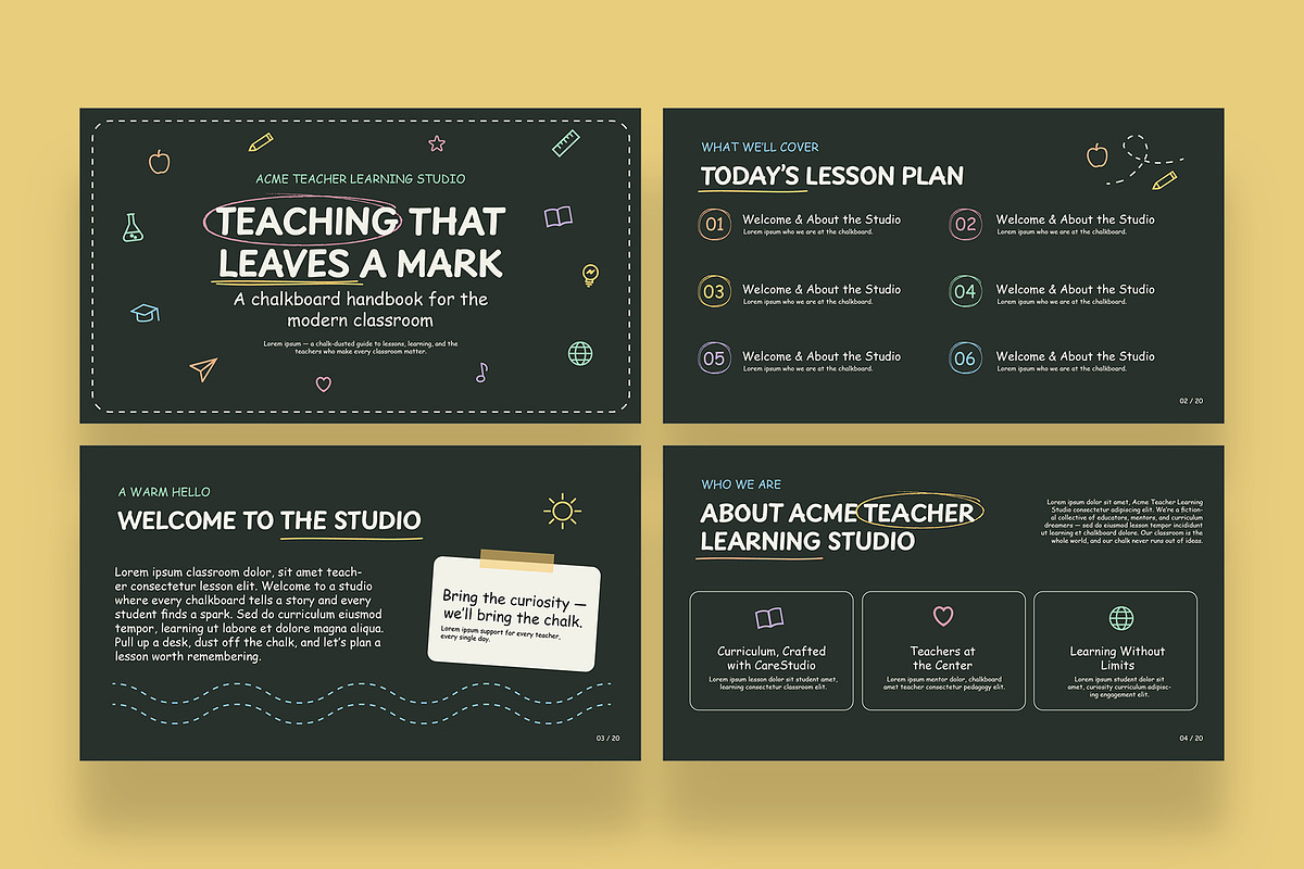 Chalkboard School Education Presenta, a Presentation Template by BrandPacks (Photo 2 of 7)