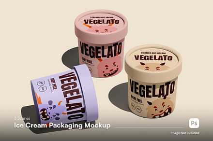 Ice Cream Cup Mockup, a Cups & Container Mockup by deeplabstudio7