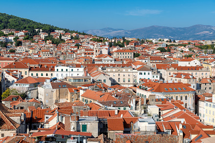 Aerial view City Split Croatia, a Photo by Lucky Photographer