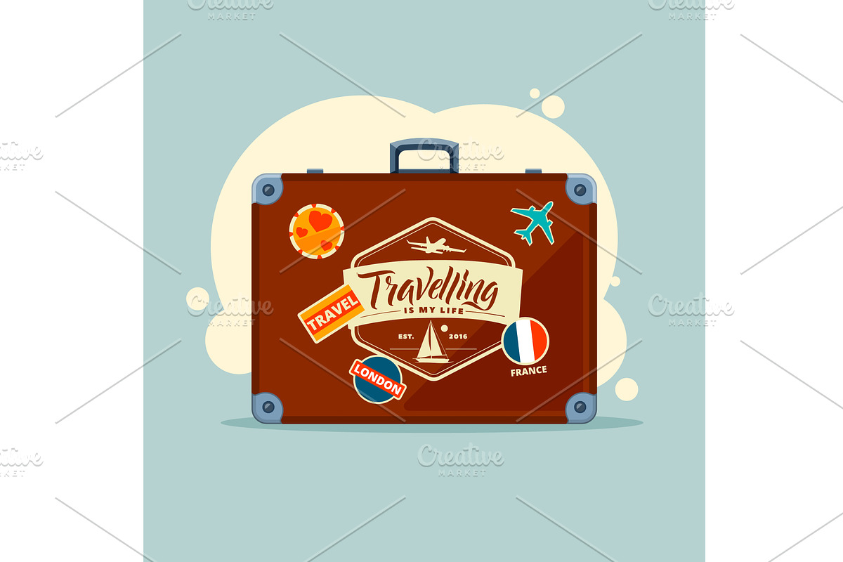 Travel case. suitcase for travellers, a Transportation Illustration by Onyx