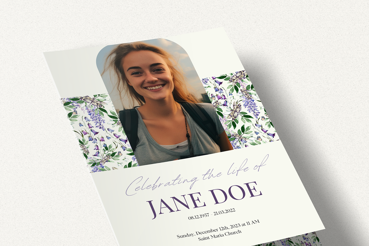 Funeral Program Template Set I Canva, an Invitation Template by The Social Stuff (Photo 7 of 10)
